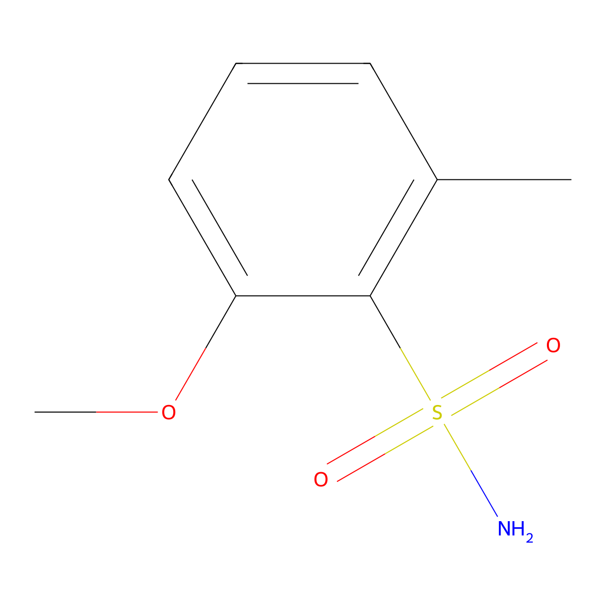2-Methoxy-6-methylbenzenesulfonamide molecular structure, CAS 187471-09-6