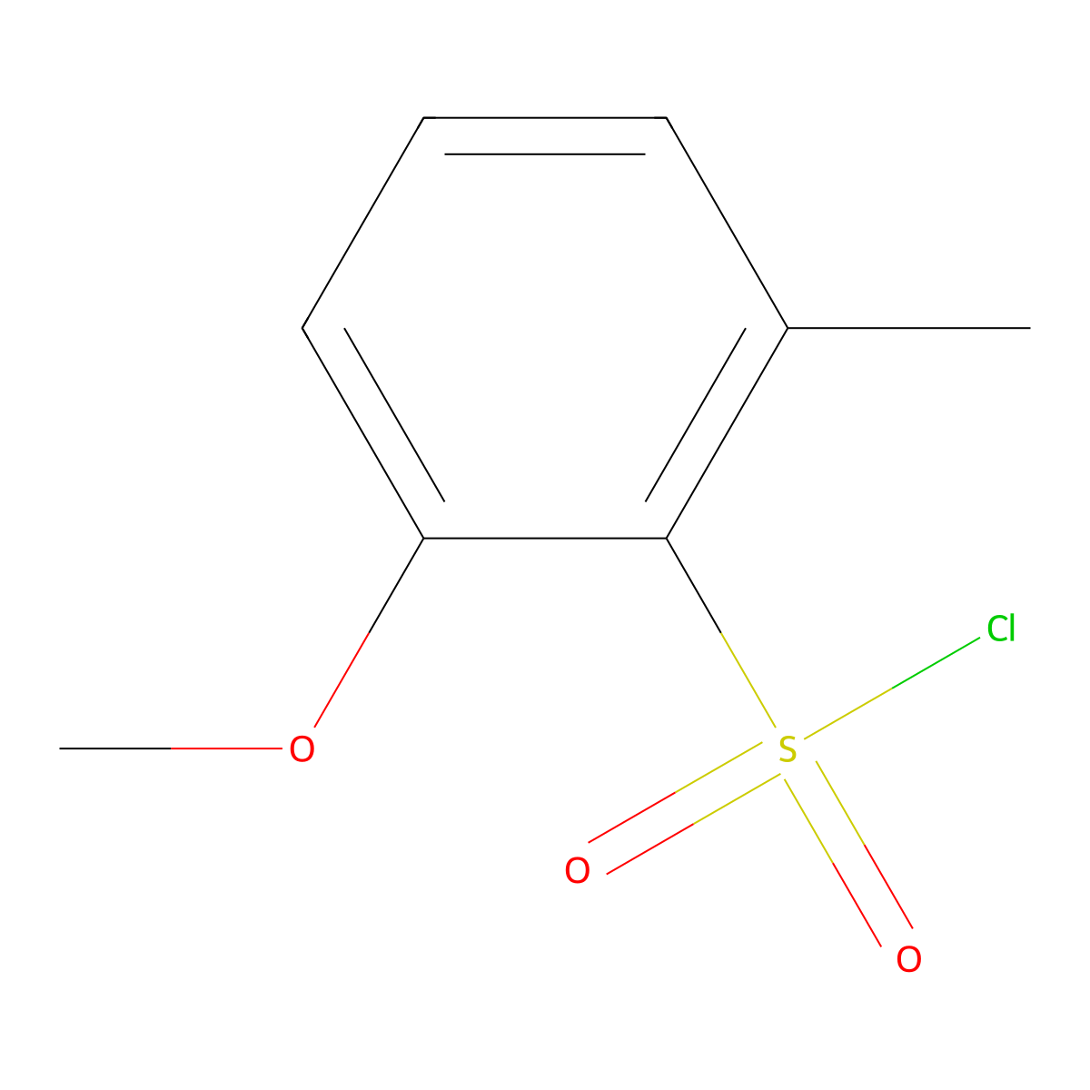2-Methoxy-6-methylbenzene-1-sulfonyl chloride molecular structure, CAS 187471-23-4