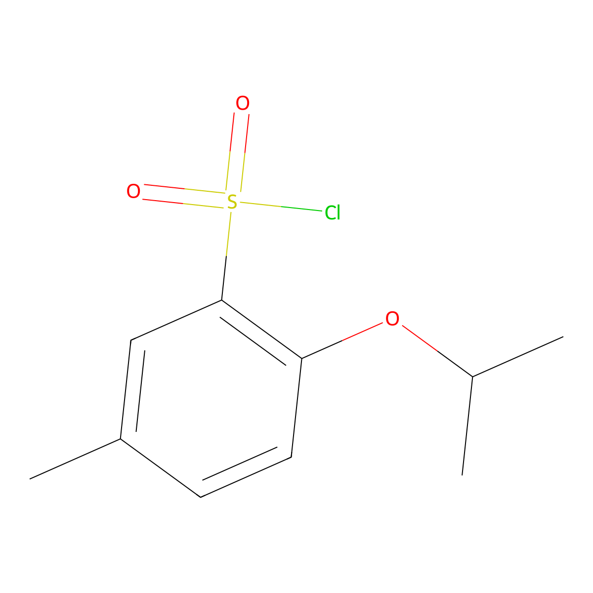 5-Methyl-2-(propan-2-yloxy)benzene-1-sulfonyl chloride molecular structure, CAS 187471-30-3