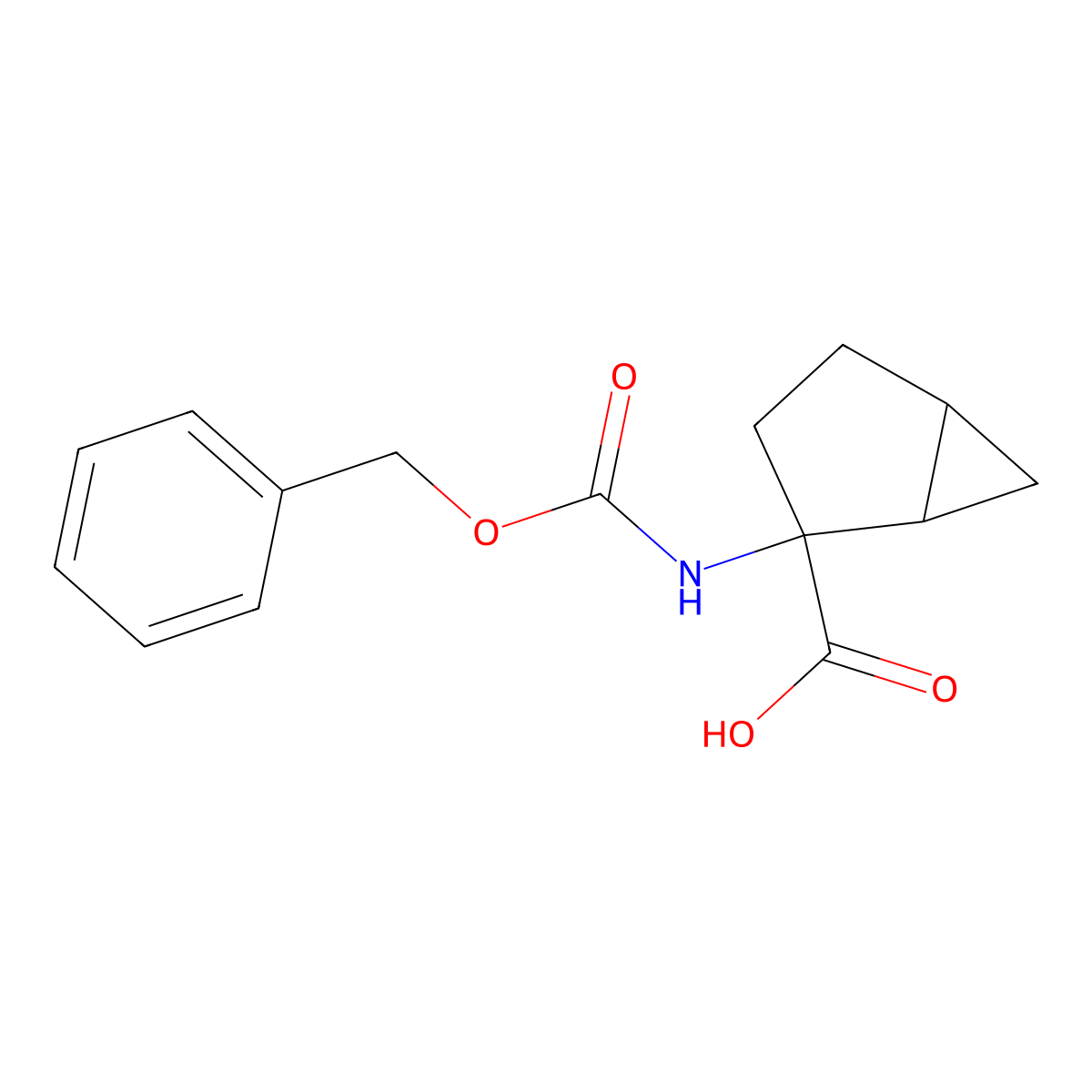 2-{[(Benzyloxy)carbonyl]amino}bicyclo[3.1.0]hexane-2-carboxylic acid molecular structure, CAS 1874725-35-5