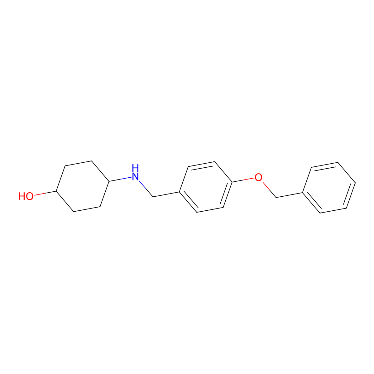 4-({[4-(Benzyloxy)phenyl]methyl}amino)cyclohexan-1-ol molecular structure, CAS 1874740-40-5
