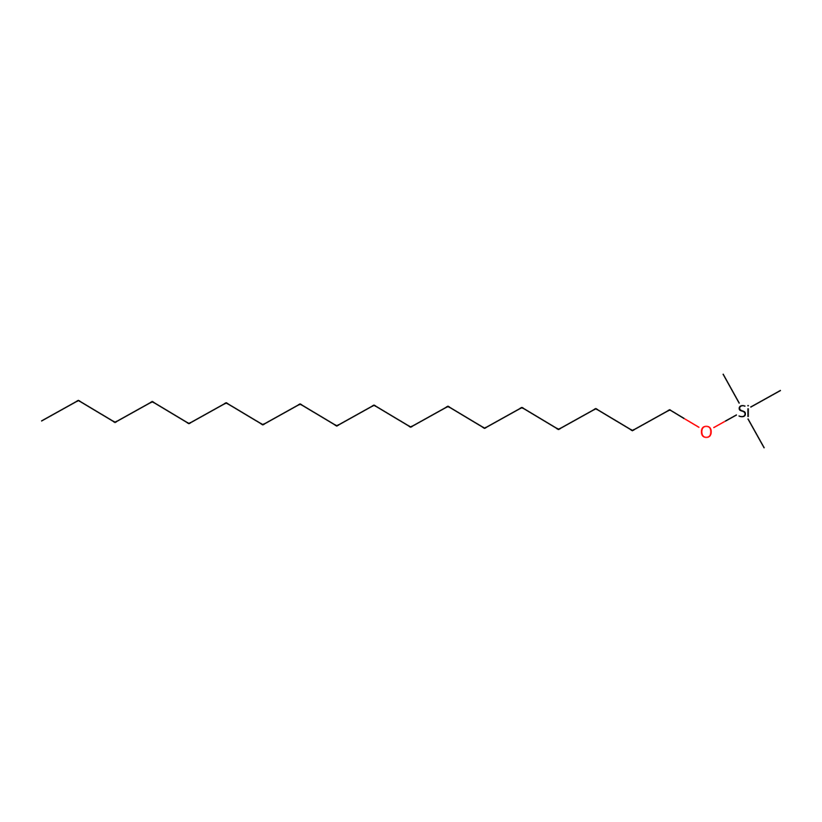 Stearoxytrimethylsilane molecular structure, CAS 18748-98-6