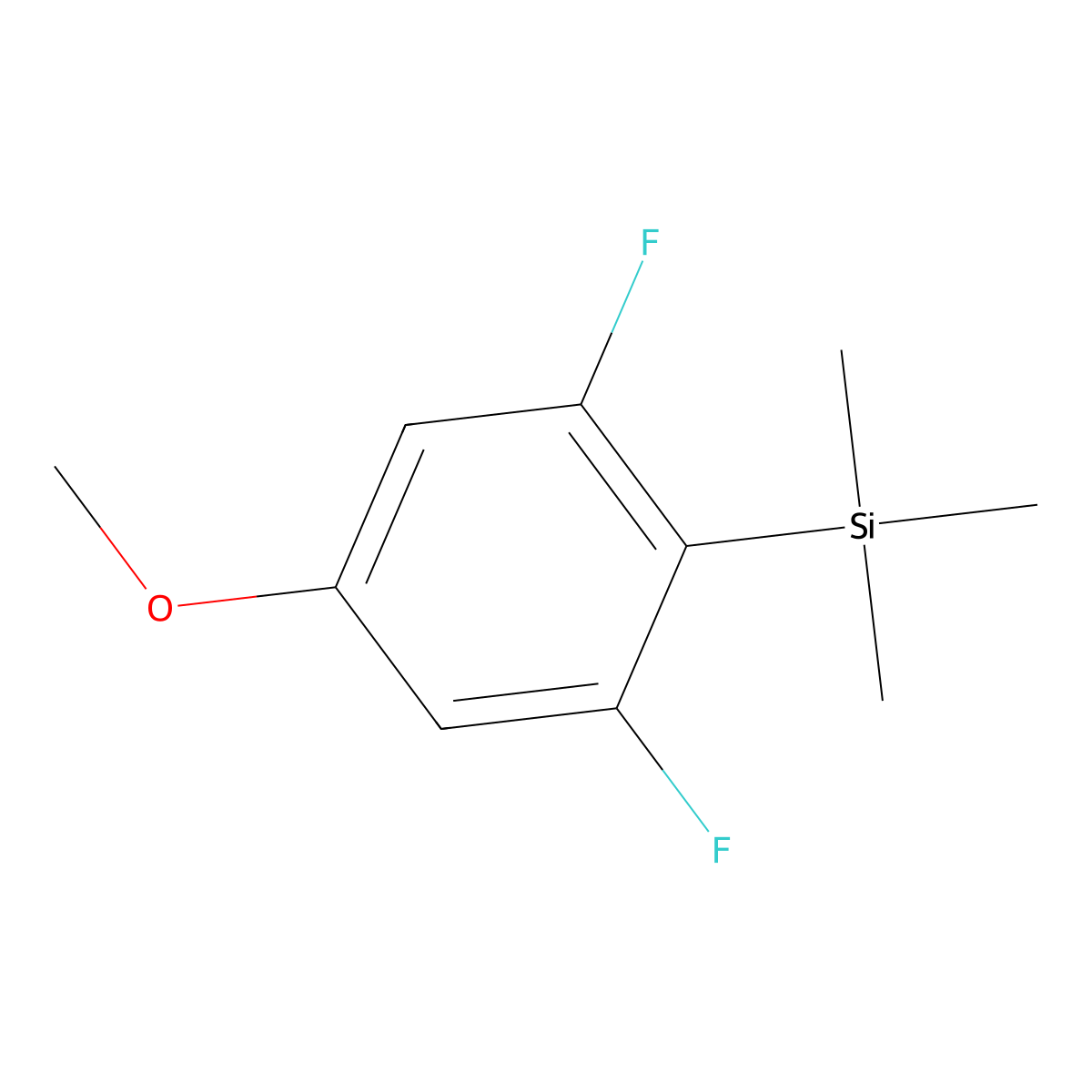 (2,6-Difluoro-4-methoxyphenyl)trimethylsilane molecular structure, CAS 1874841-20-9