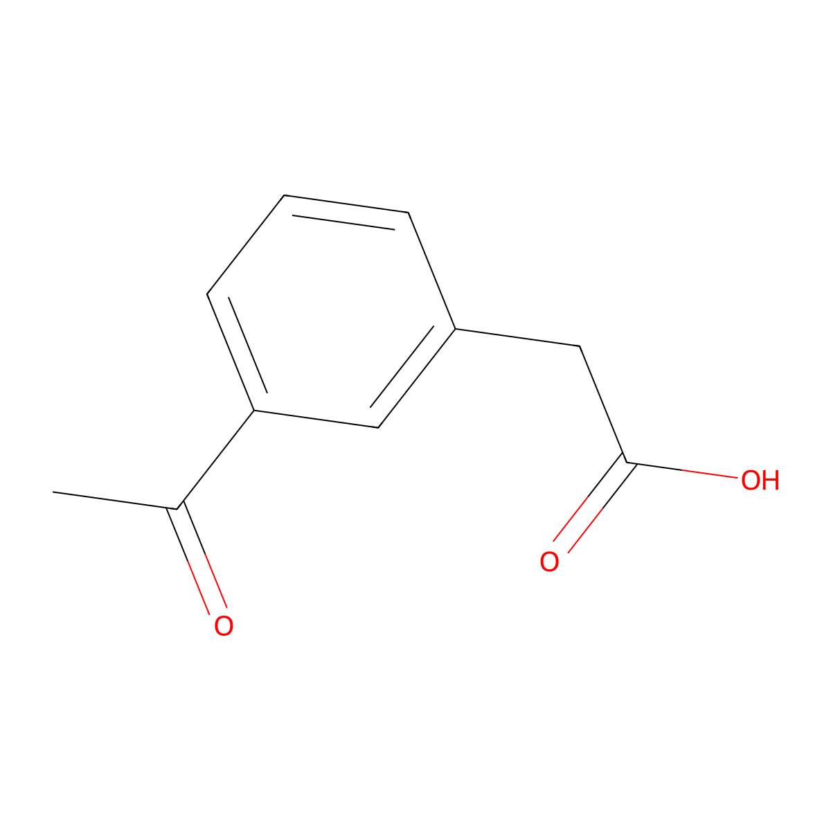 3-Acetylbenzeneacetic acid molecular structure, CAS 18749-47-8