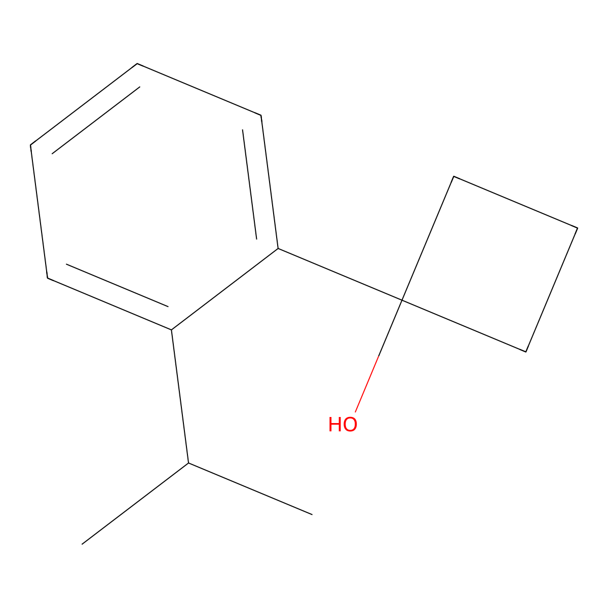 1-(2-Isopropylphenyl)cyclobutanol molecular structure, CAS 1874917-20-0