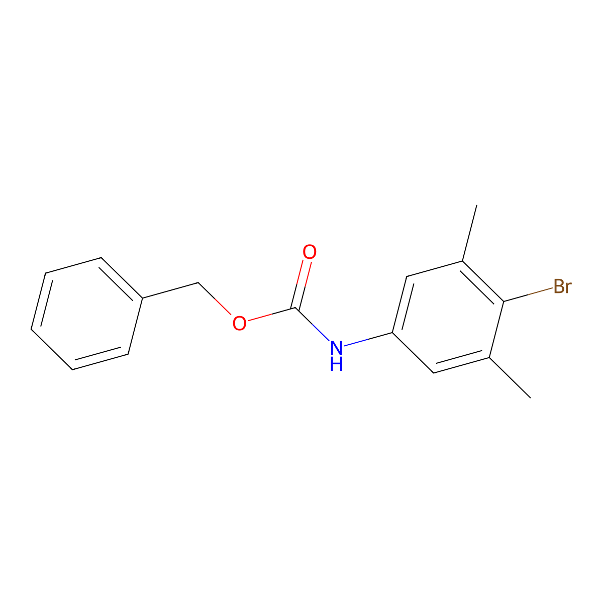 benzyl N-(4-bromo-3,5-dimethylphenyl)carbamate molecular structure, CAS 1874965-84-0