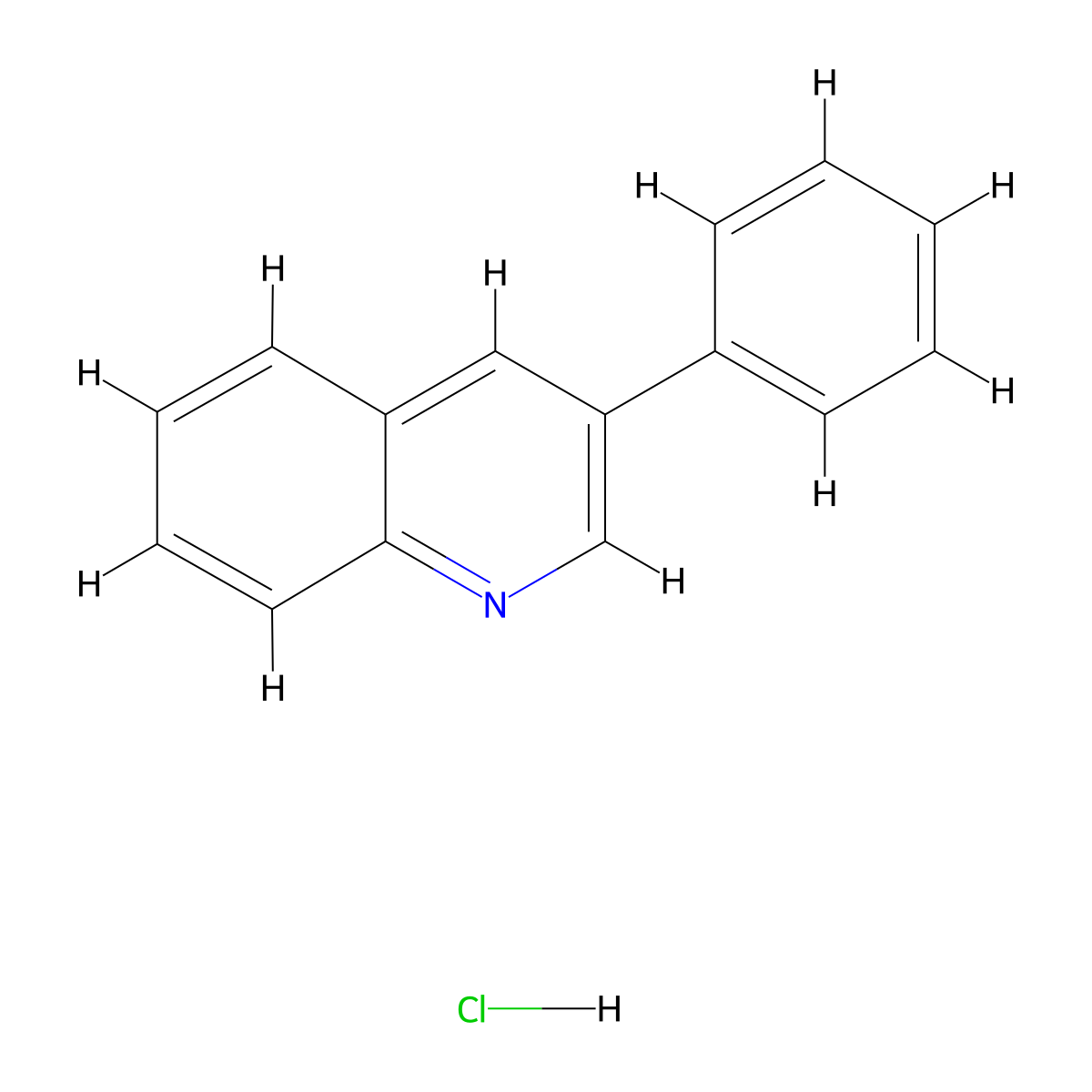3-Phenylquinoline hydrochloride molecular structure, CAS 1875-37-2