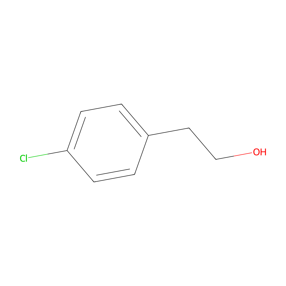 p-Chlorophenethylic alcohol molecular structure, CAS 1875-88-3