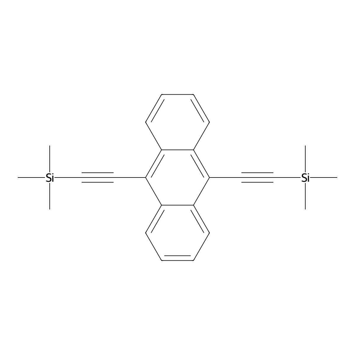 9,10-Di(trimethylsilylethynyl)anthracene molecular structure, CAS 18750-95-3