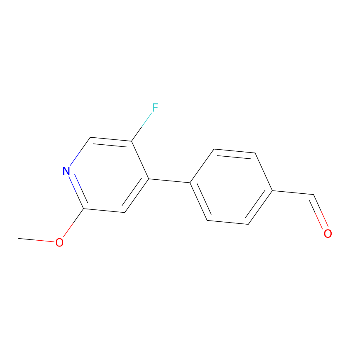 4-(5-Fluoro-2-methoxypyridin-4-yl)benzaldehyde molecular structure, CAS 1875048-11-5