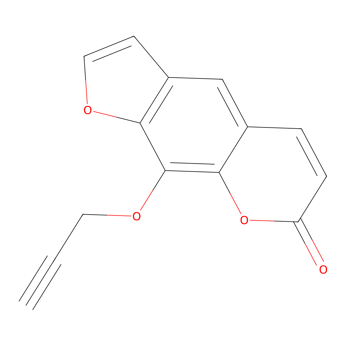 9-(Prop-2-yn-1-yloxy)furo[3,2-g]chromen-2-one molecular structure, CAS 1875054-10-6