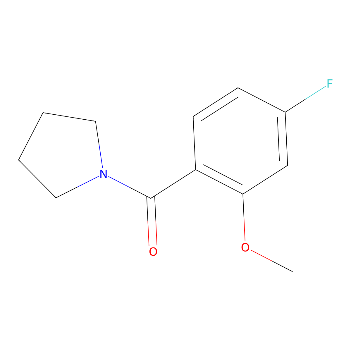 (4-Fluoro-2-methoxyphenyl)(pyrrolidin-1-yl)methanone molecular structure, CAS 1875060-55-1