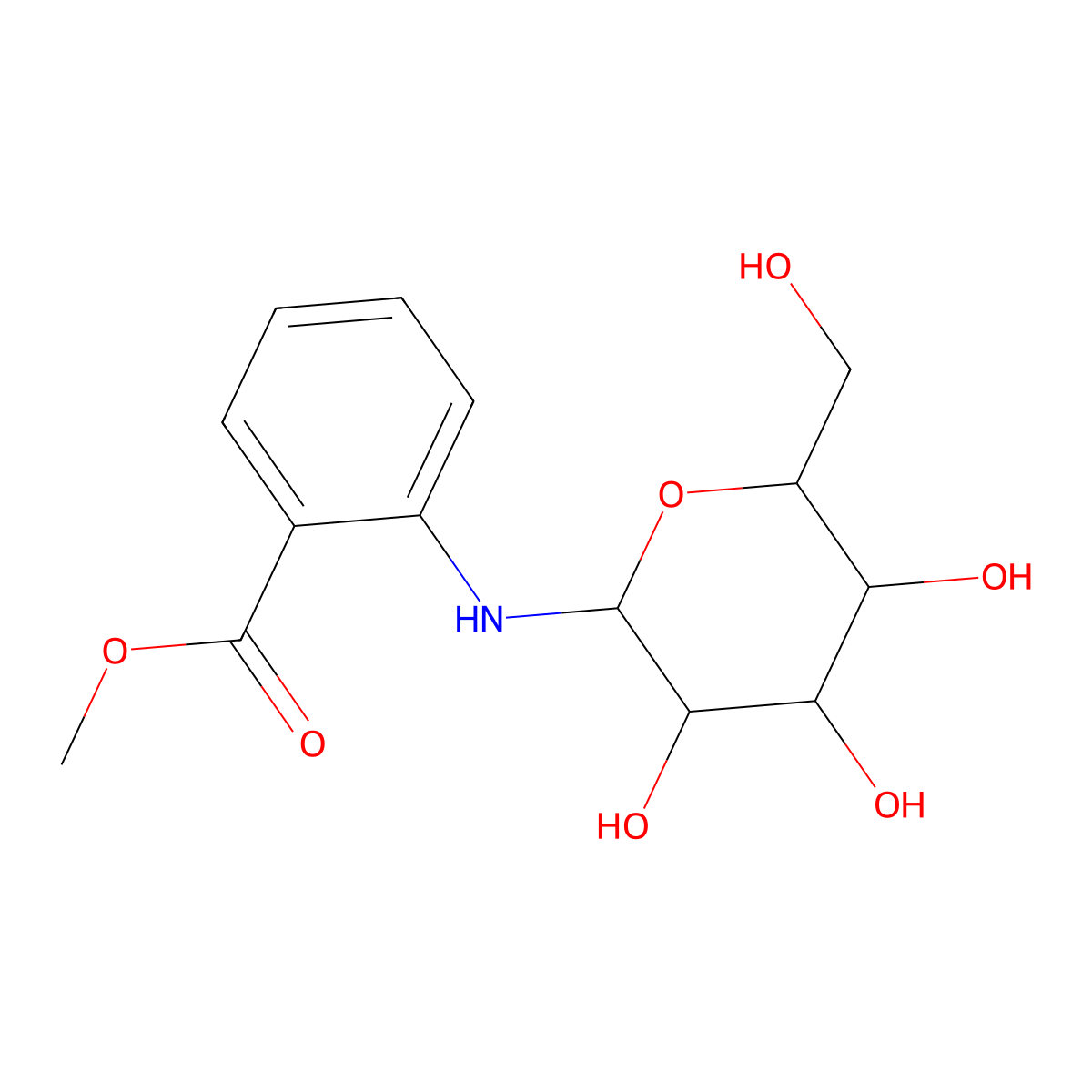 Methylanthranilate glucoside molecular structure, CAS 1875079-80-3