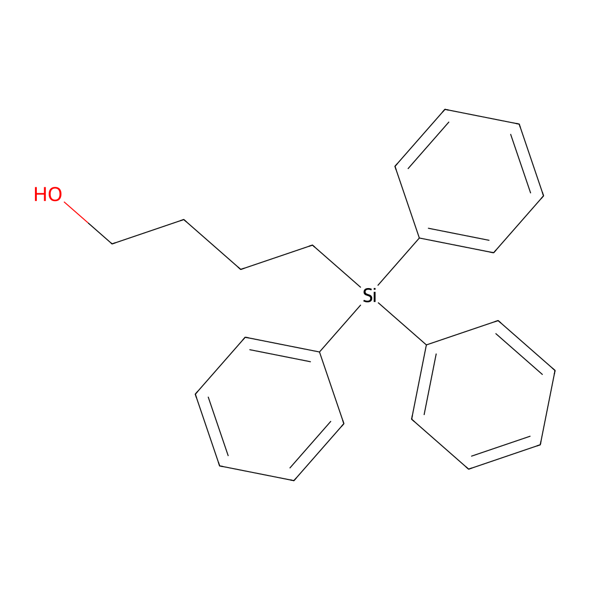 4-(Triphenylsilyl)butan-1-ol molecular structure, CAS 18751-36-5