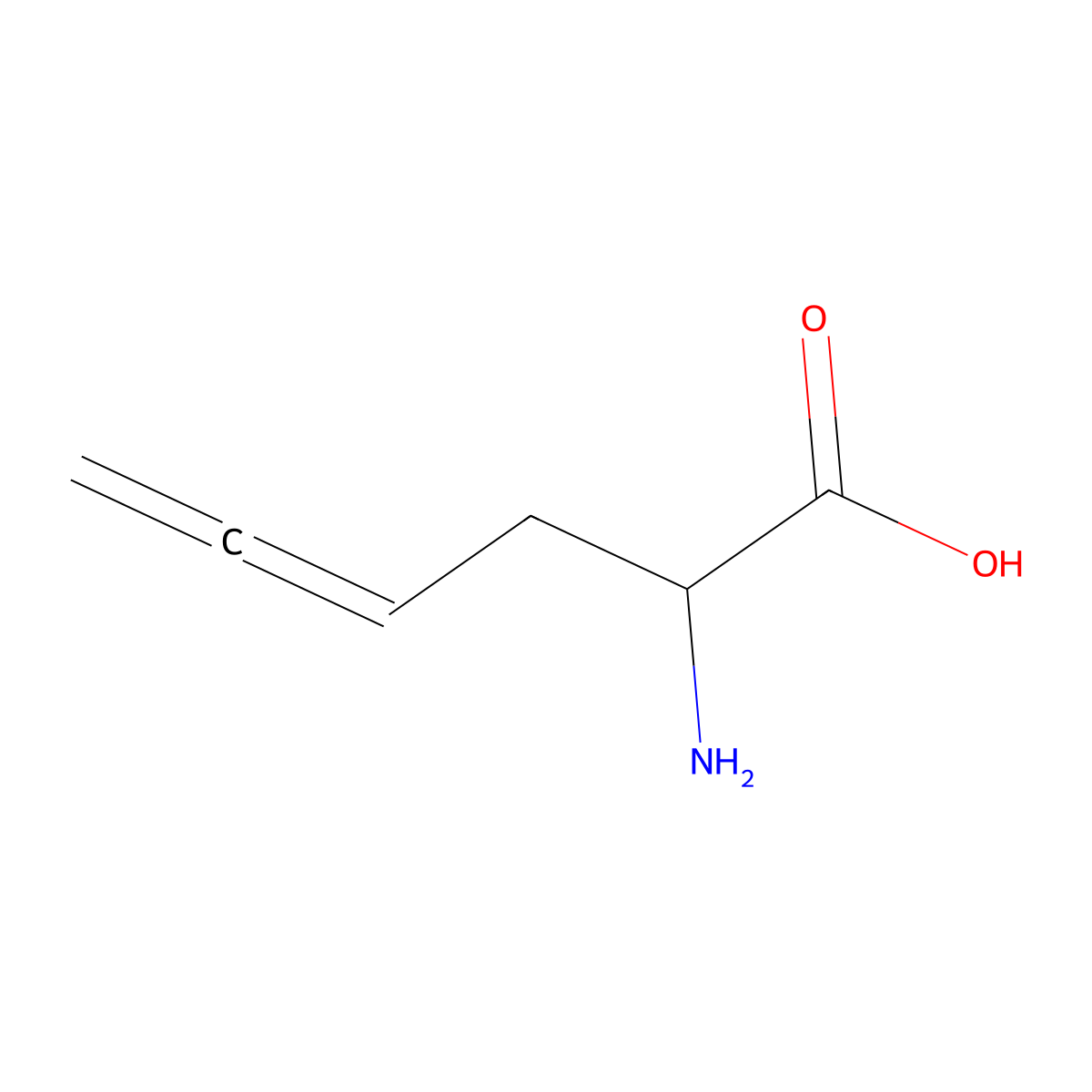 2-Amino-4,5-hexadienoic acid molecular structure, CAS 18751-91-2