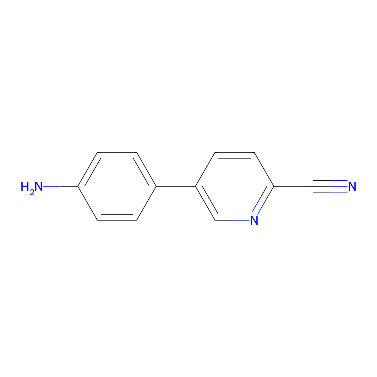 5-(4-Aminophenyl)picolinonitrile molecular structure, CAS 1875108-14-7