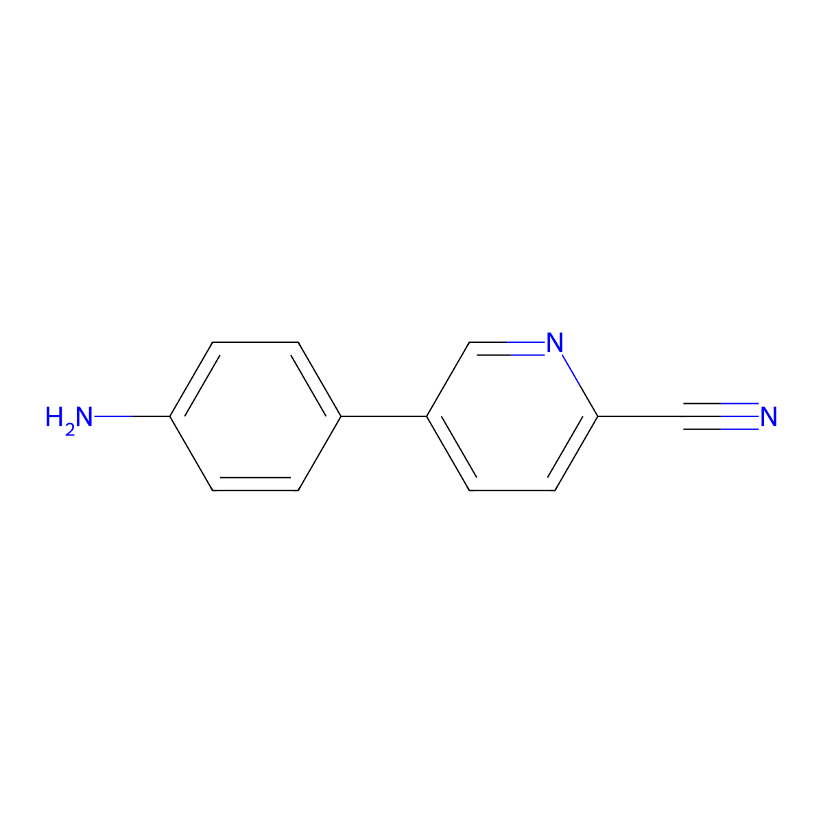 5-(4-Aminophenyl)picolinonitrile molecular structure, CAS 1875108-14-7