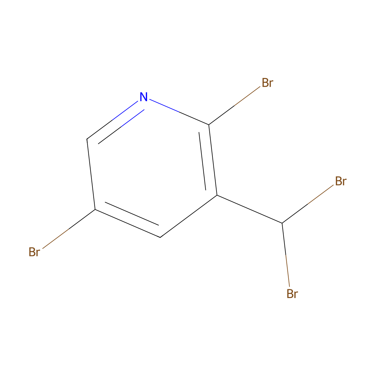 2,5-Dibromo-3-(dibromomethyl)pyridine molecular structure, CAS 1875108-20-5
