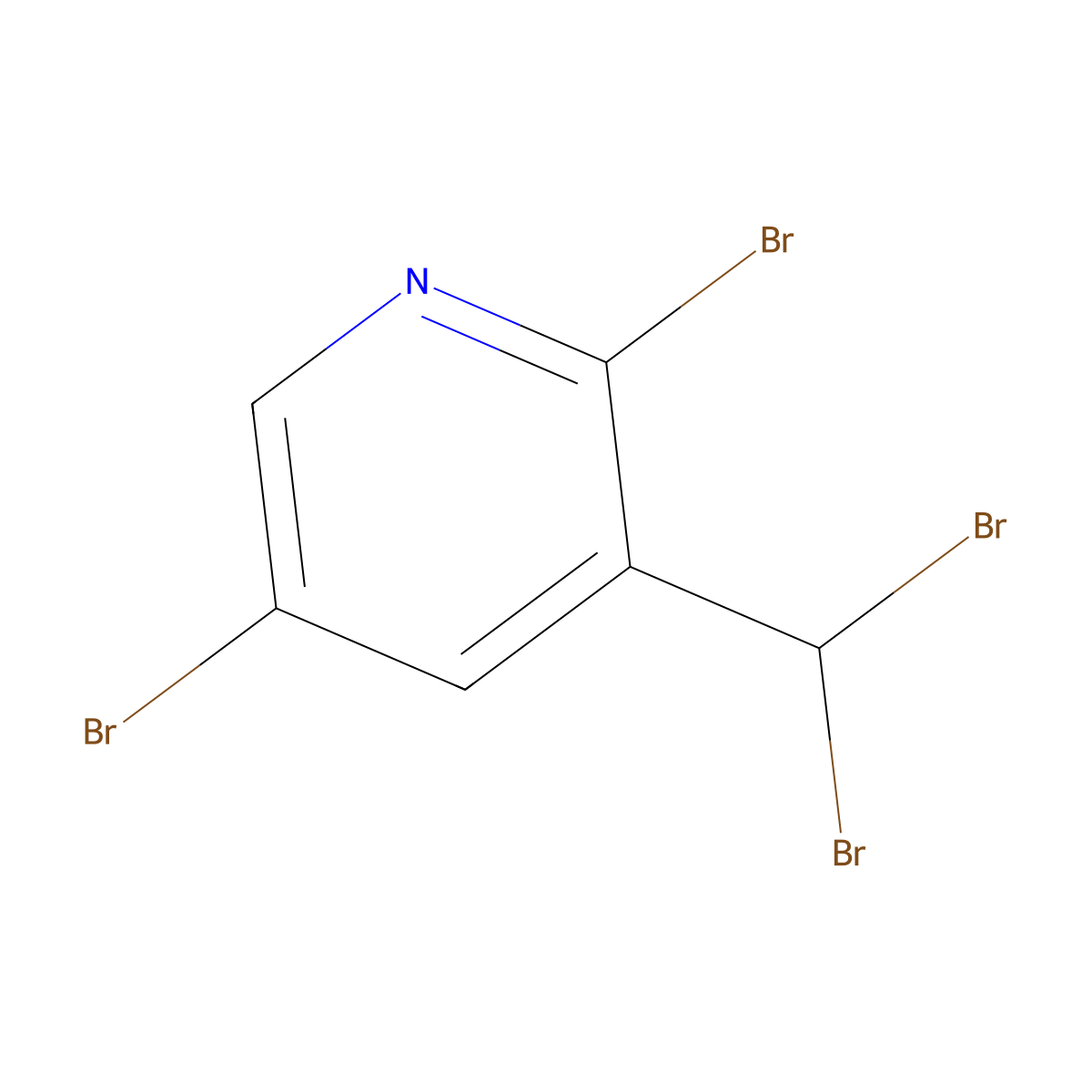 2,5-Dibromo-3-(dibromomethyl)pyridine molecular structure, CAS 1875108-20-5