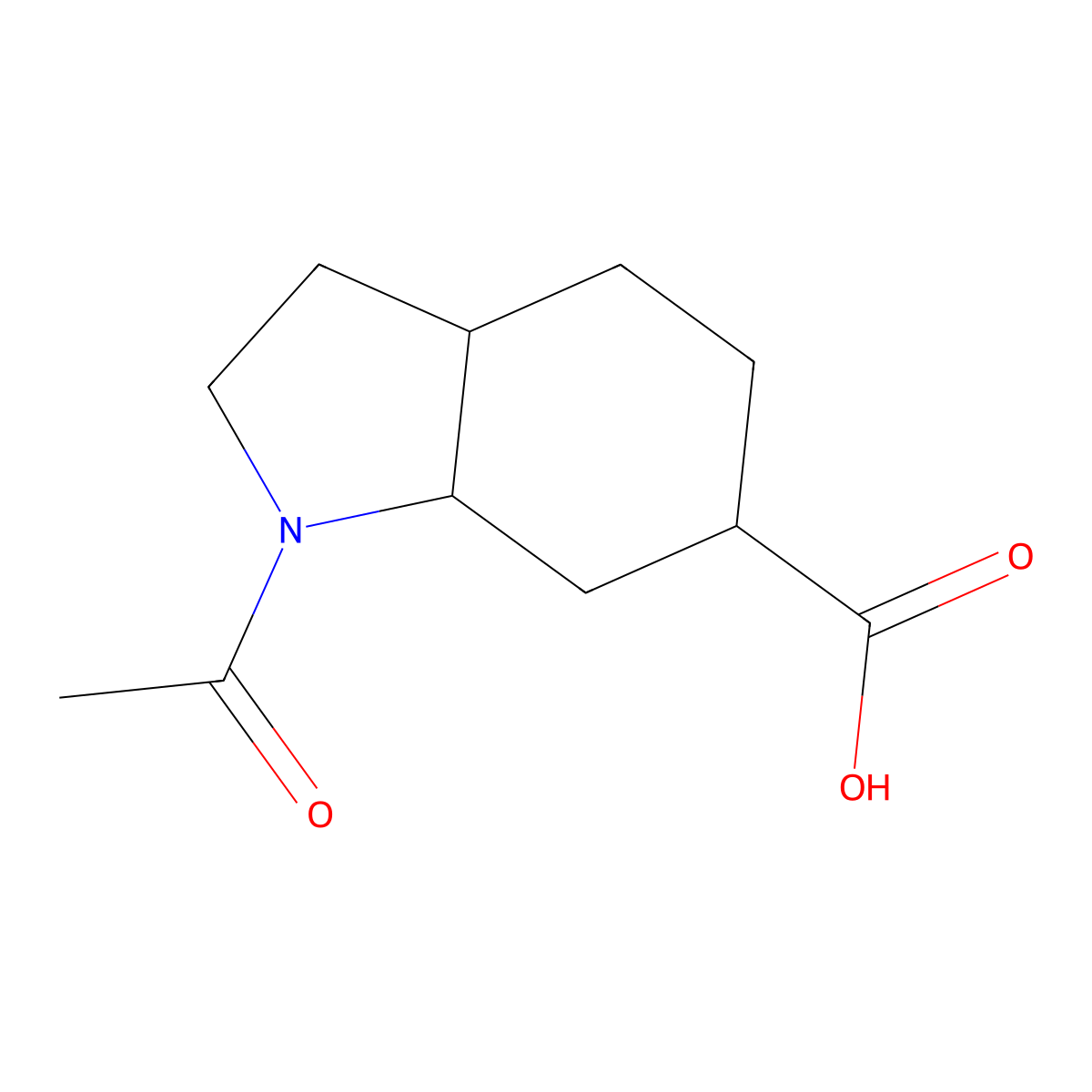 1-acetyl-octahydro-1H-indole-6-carboxylic acid molecular structure, CAS 1875118-87-8
