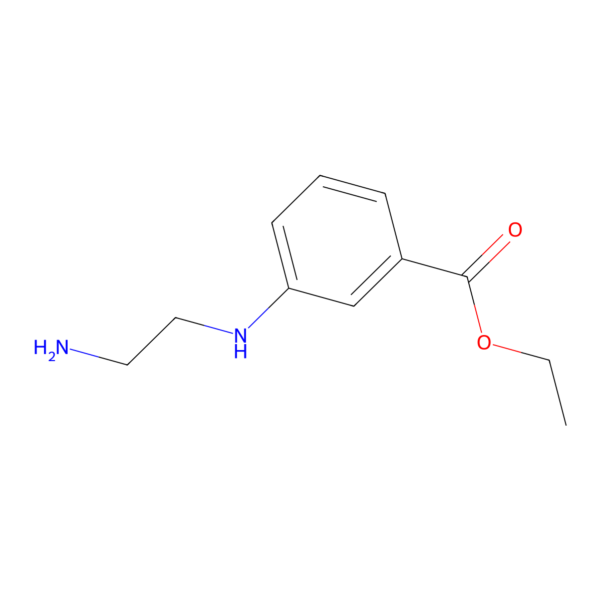 Ethyl 3-[(2-aminoethyl)amino]benzoate molecular structure, CAS 1875171-60-0