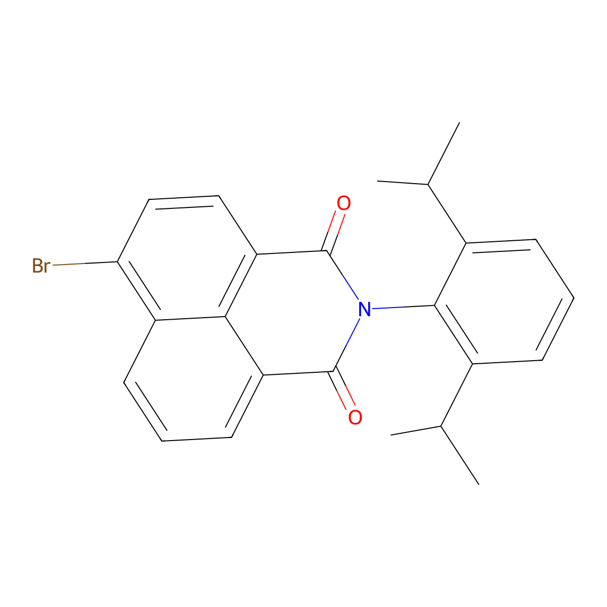 6-bromo-2-(2,6-diisopropylphenyl)-1H-benzo[de]isoquinoline-1,3(2H)-dione molecular structure, CAS 187536-93-2