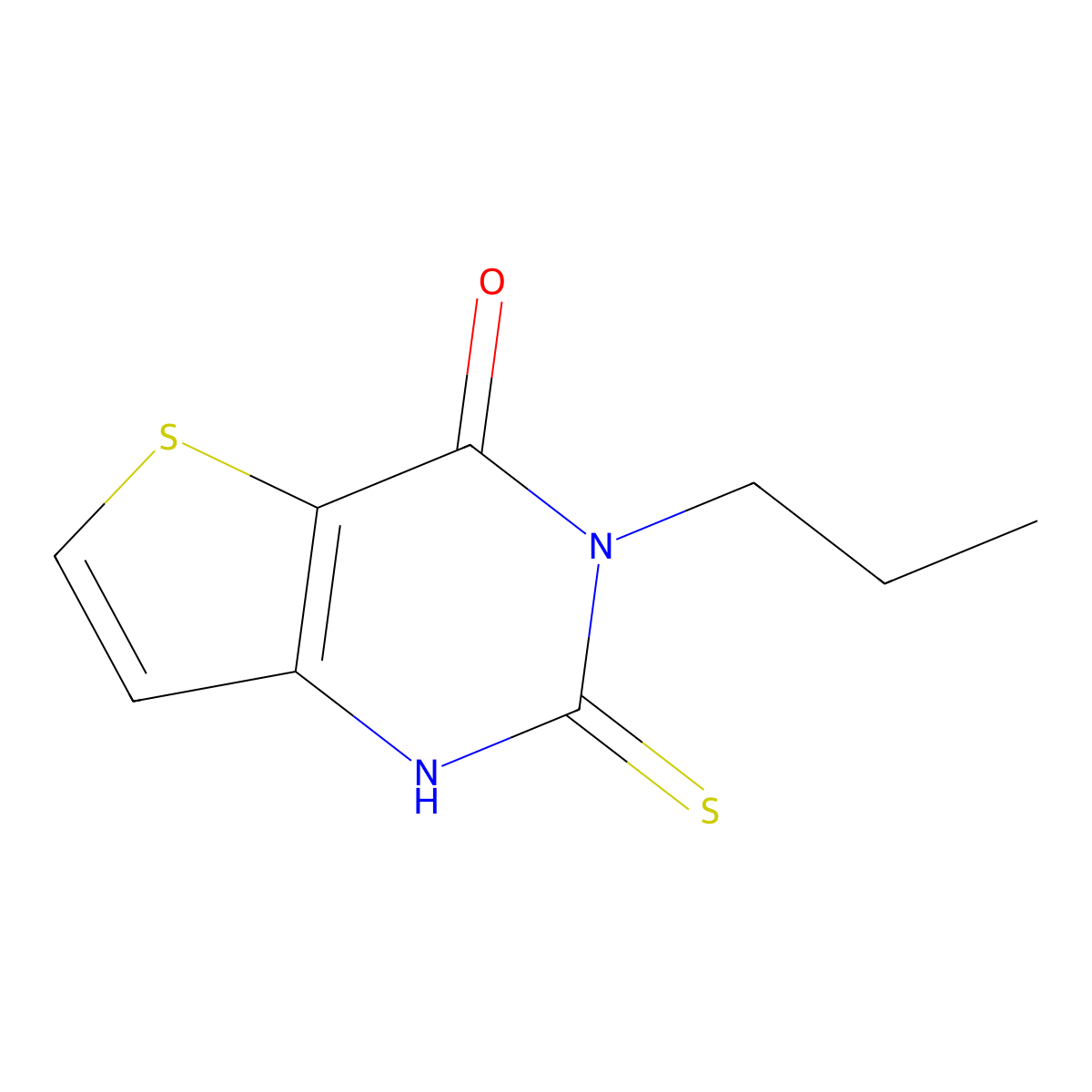 3-propyl-2-thioxo-2,3-dihydrothieno[3,2-d]pyrimidin-4(1H)-one molecular structure, CAS 187538-55-2