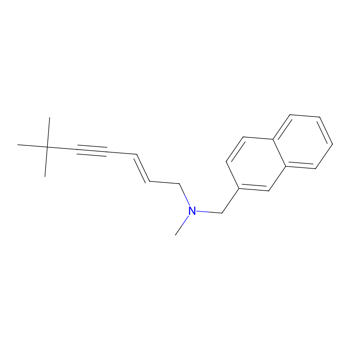 Isoterbinafine, (E)- molecular structure, CAS 187540-01-8