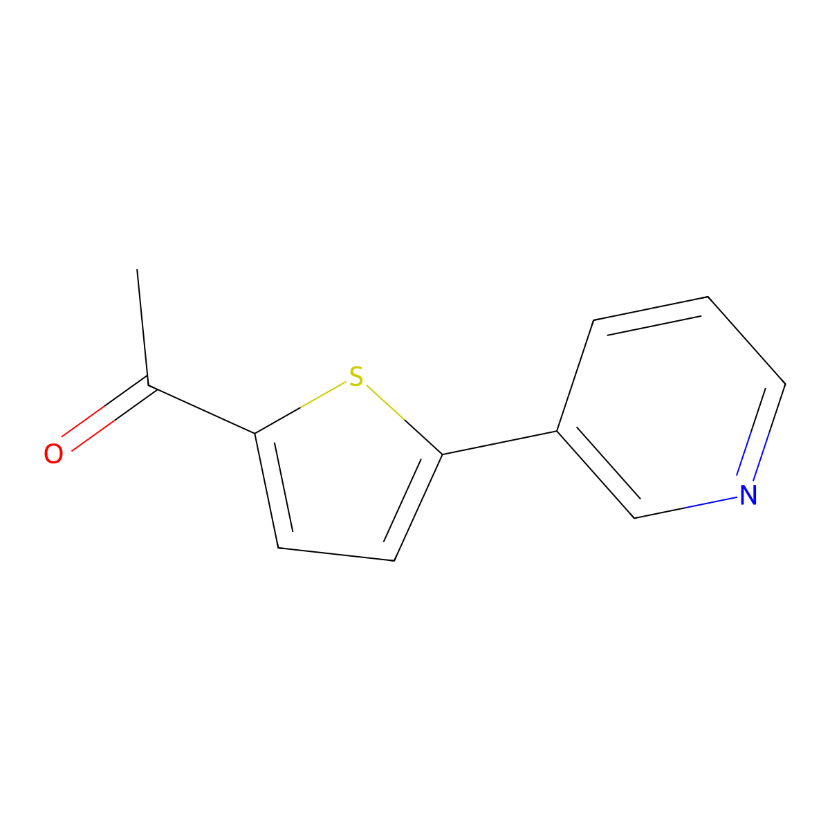 1-(5-(Pyridin-3-yl)thiophen-2-yl)ethan-1-one molecular structure, CAS 187540-78-9