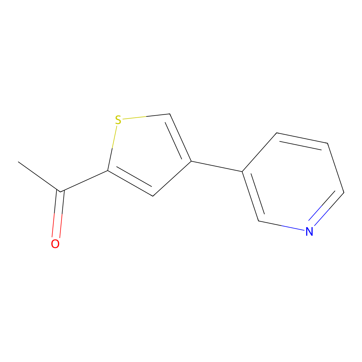 1-(4-(3-Pyridinyl)-2-thienyl)ethanone molecular structure, CAS 187540-79-0