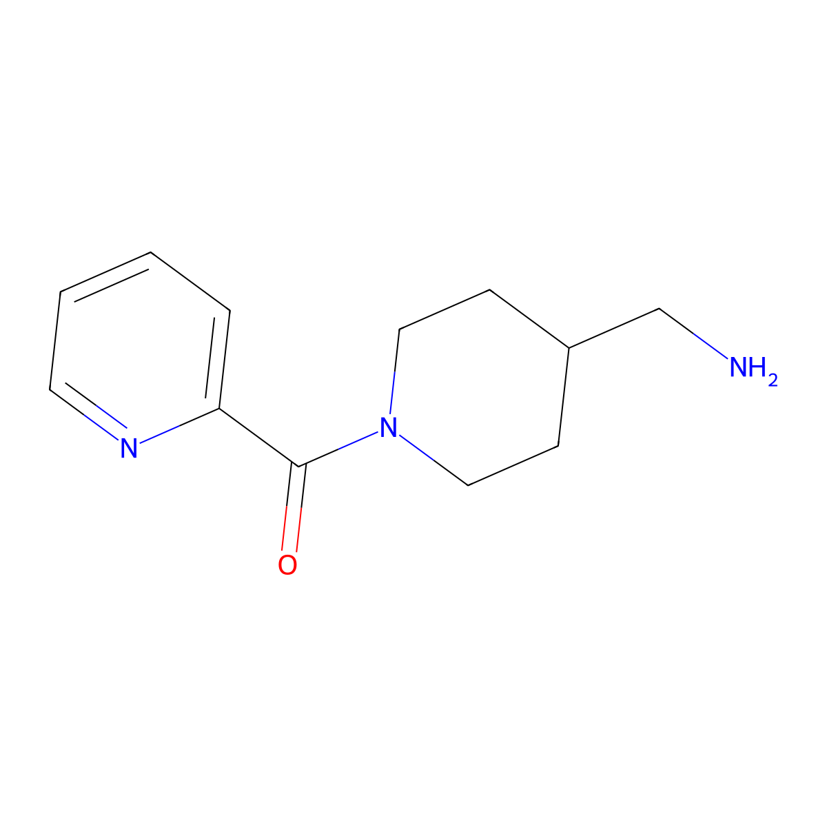 4-(Aminomethyl)-1-(2-pyridylcarbonyl)piperidine molecular structure, CAS 187544-03-2