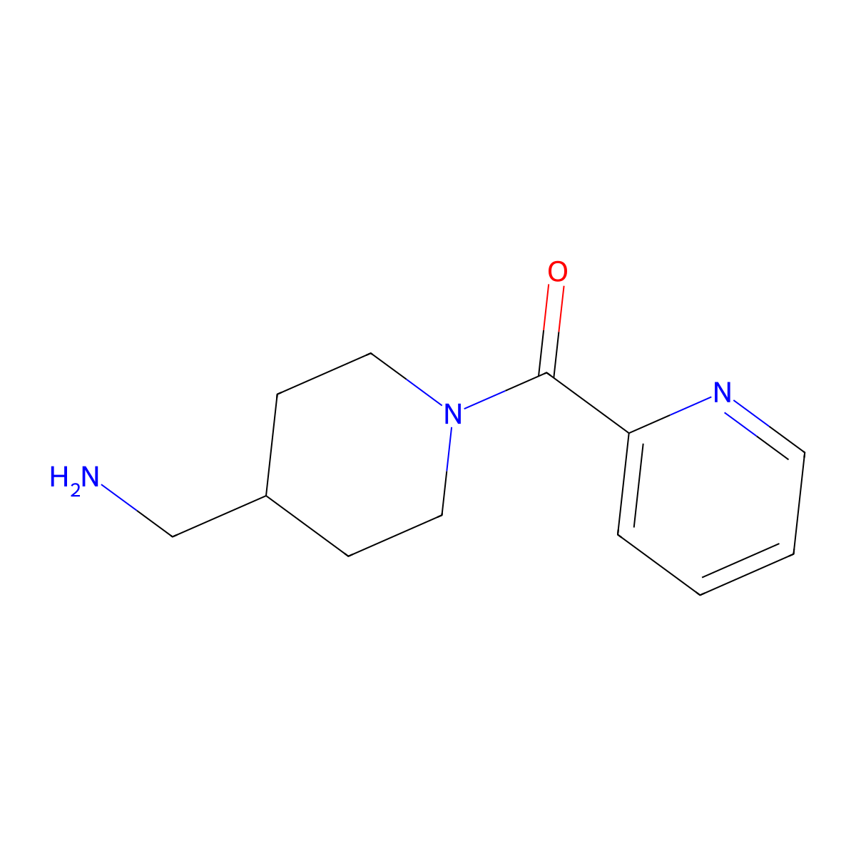4-(Aminomethyl)-1-(2-pyridylcarbonyl)piperidine molecular structure, CAS 187544-03-2