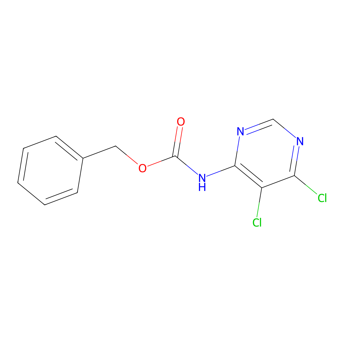 benzyl N-(5,6-dichloropyrimidin-4-yl)carbamate molecular structure, CAS 1875446-28-8