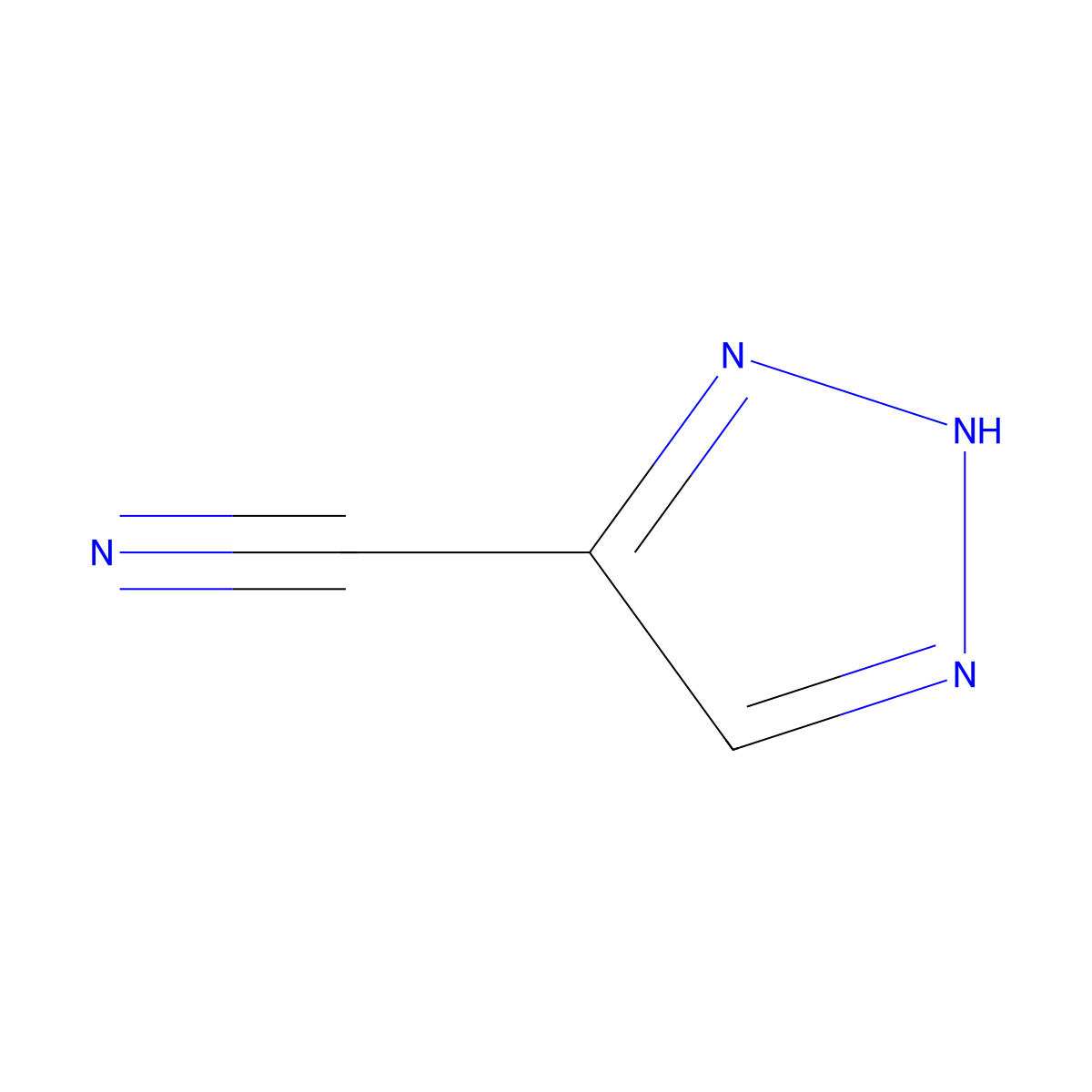 1H-1,2,3-triazole-4-carbonitrile molecular structure, CAS 18755-49-2