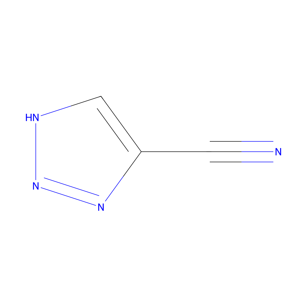 1H-1,2,3-triazole-4-carbonitrile molecular structure, CAS 18755-49-2