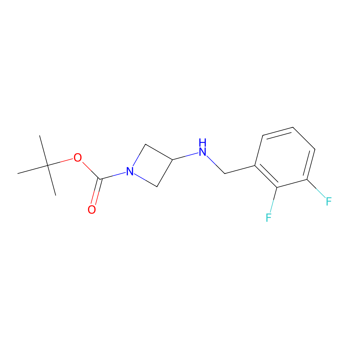 Tert-butyl 3-{[(2,3-difluorophenyl)methyl]amino}azetidine-1-carboxylate molecular structure, CAS 1875533-74-6