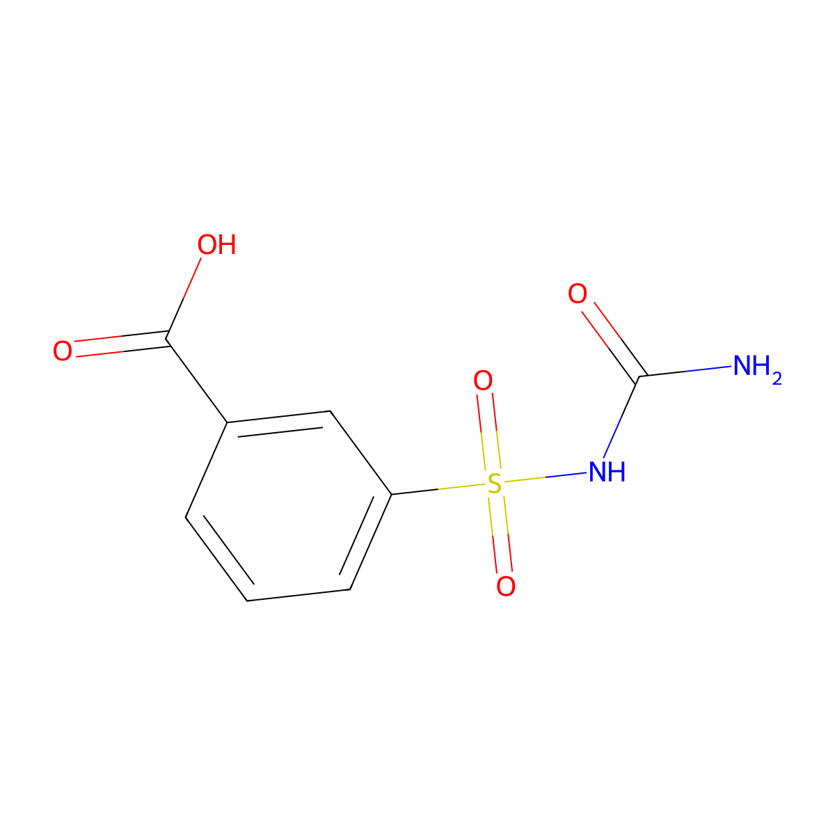 3-((Carbamoylamino)sulfonyl)benzoic acid molecular structure, CAS 1875642-13-9
