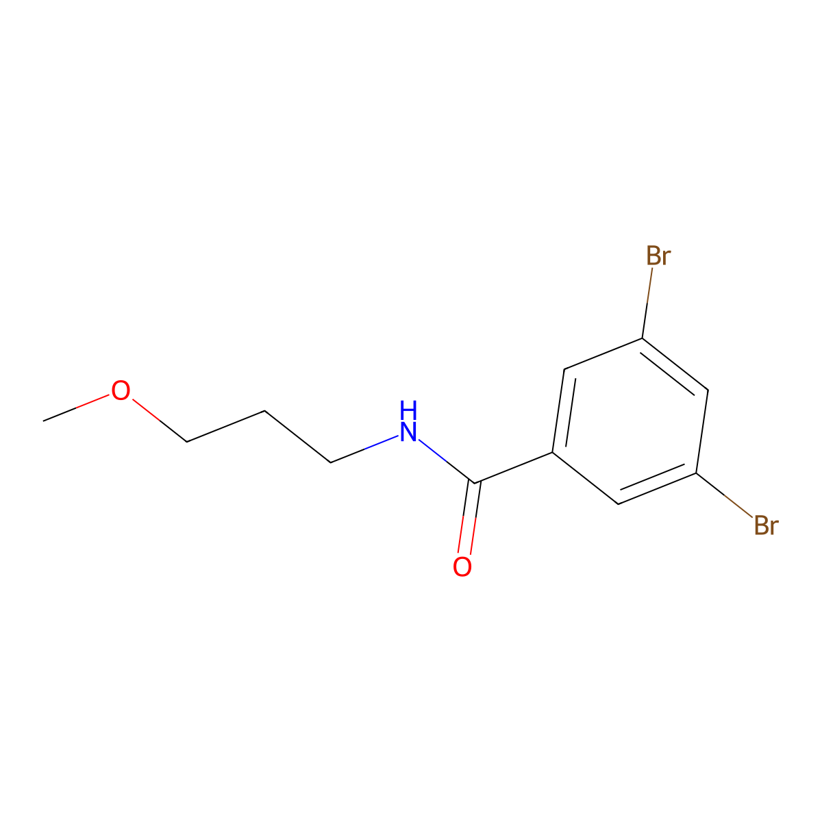 3,5-Dibromo-N-(3-methoxypropyl)benzamide molecular structure, CAS 1875650-13-7