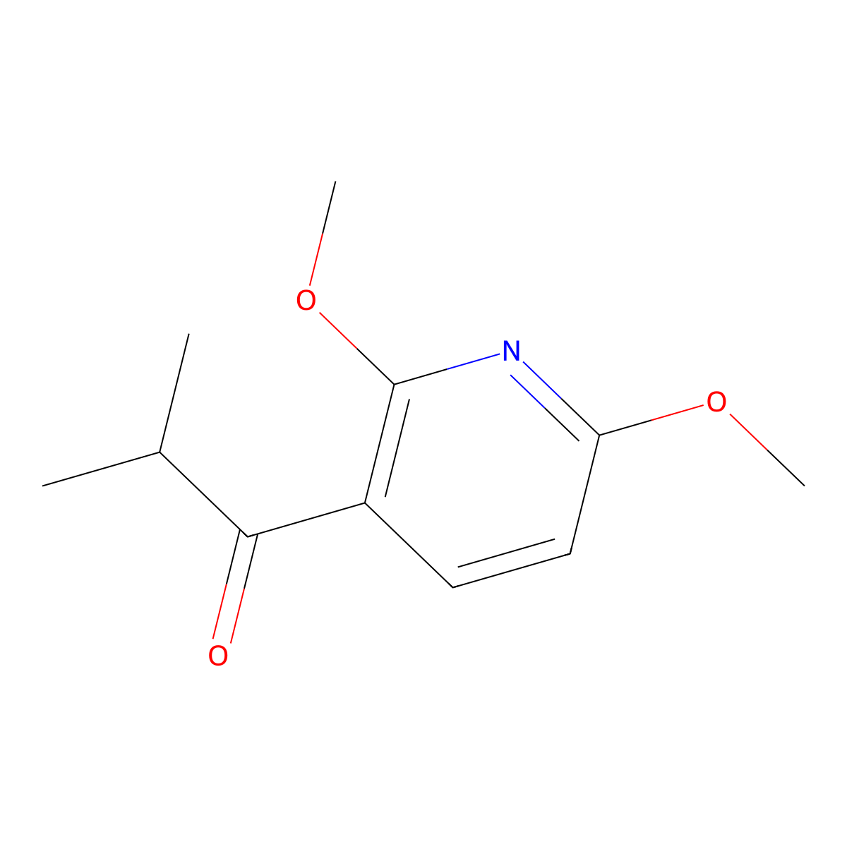1-(2,6-Dimethoxy-3-pyridinyl)-2-methyl-1-propanone molecular structure, CAS 1875791-52-8