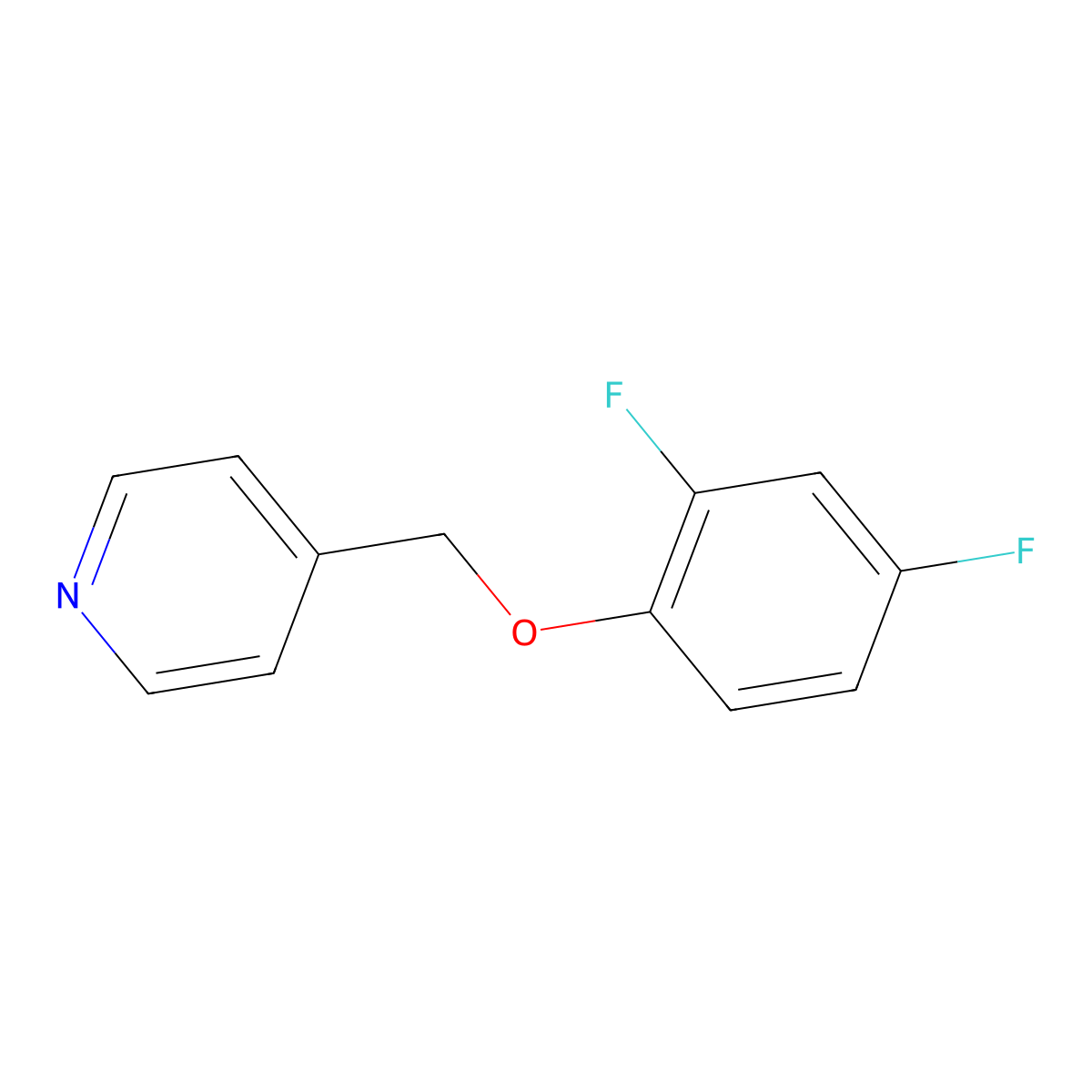 4-[(2,4-Difluorophenoxy)methyl]pyridine molecular structure, CAS 1875800-55-7