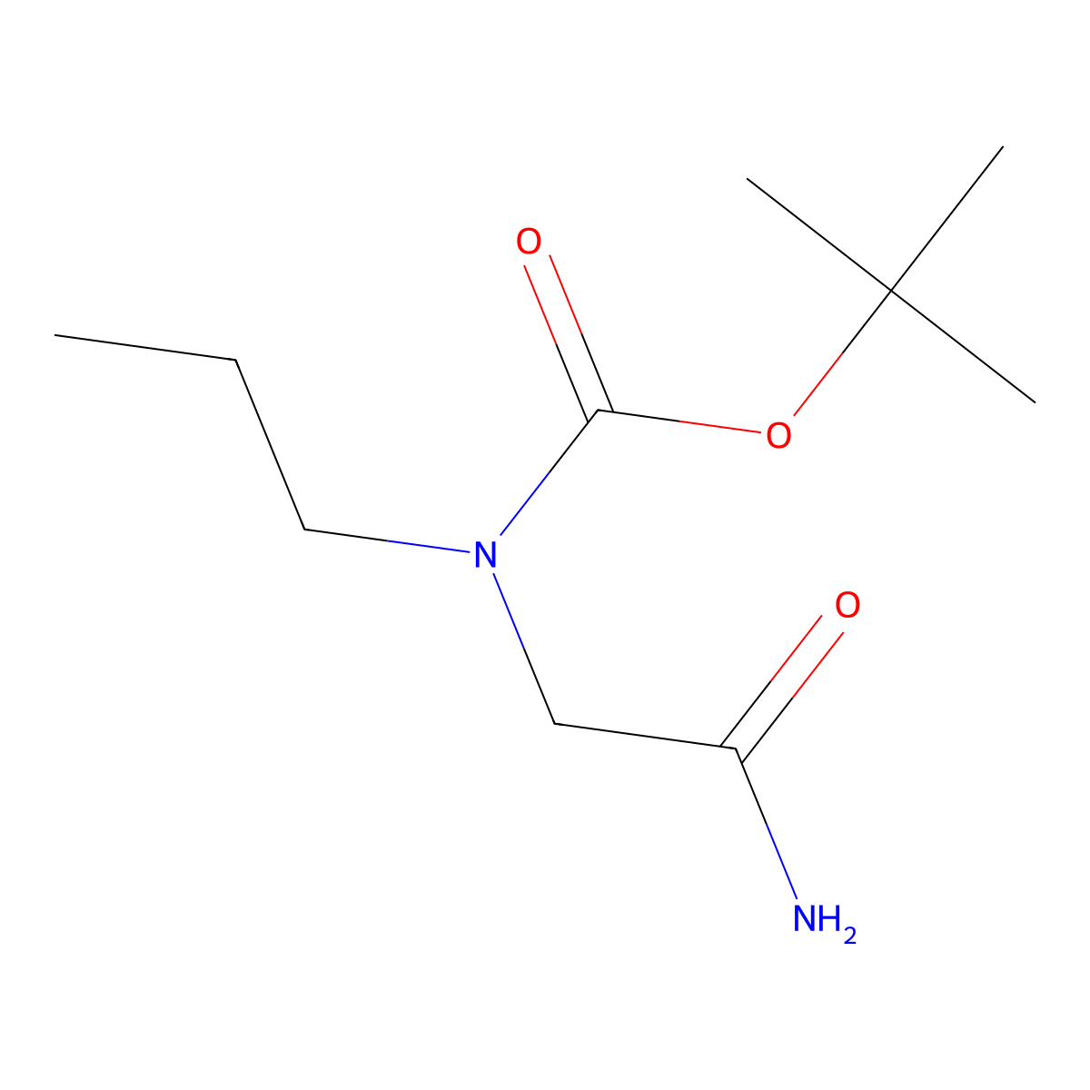 tert-butyl N-(carbamoylmethyl)-N-propylcarbamate molecular structure, CAS 1875829-33-6