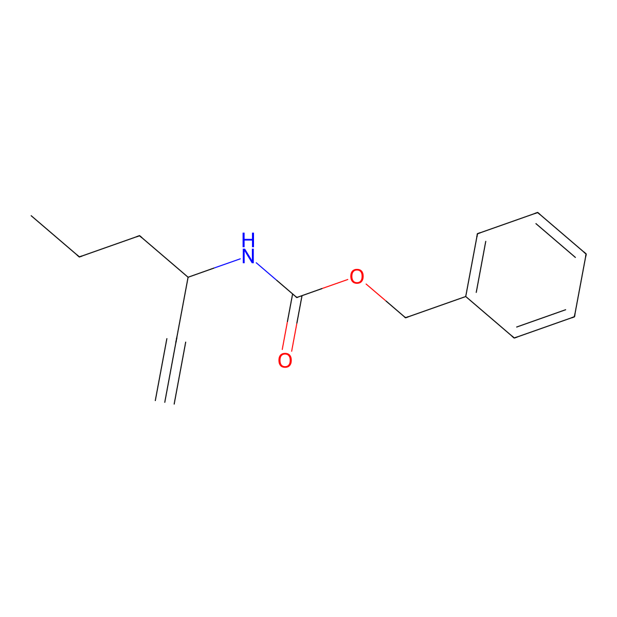 benzyl N-(hex-1-yn-3-yl)carbamate molecular structure, CAS 1875836-52-4