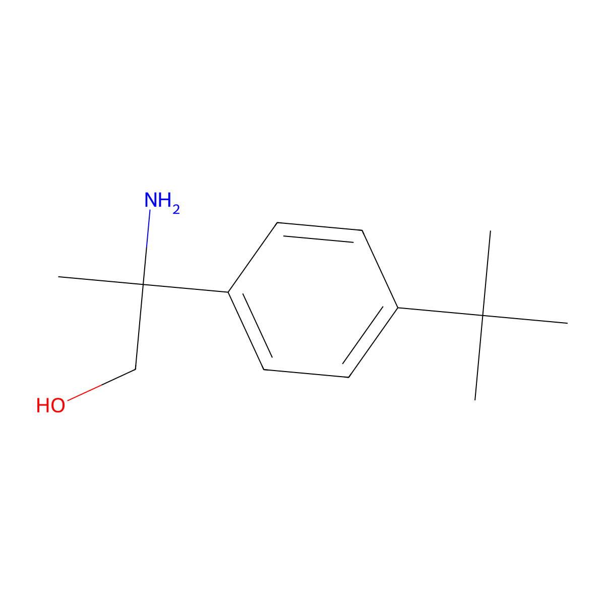 2-Amino-2-(4-tert-butylphenyl)propan-1-ol molecular structure, CAS 187585-57-5