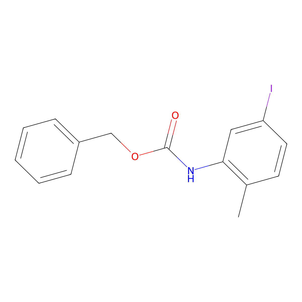 benzyl N-(5-iodo-2-methylphenyl)carbamate molecular structure, CAS 1875867-94-9