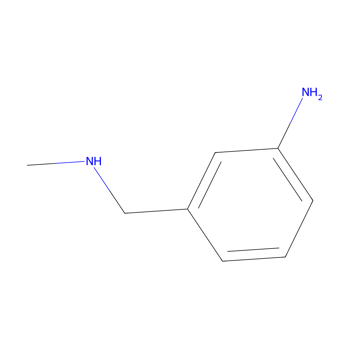 3-Methylaminomethylphenylamine molecular structure, CAS 18759-96-1