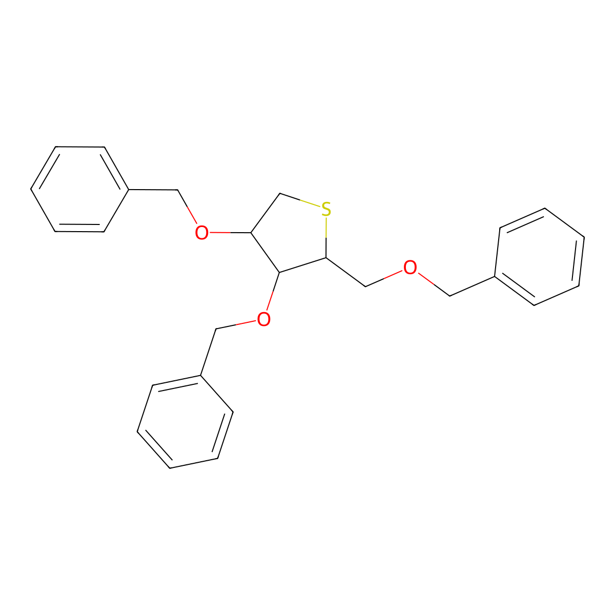 2,3,5-tri-O-benzyl-1,4-dideoxy-1,4-epithio-D-arabinitol molecular structure, CAS 187590-77-8