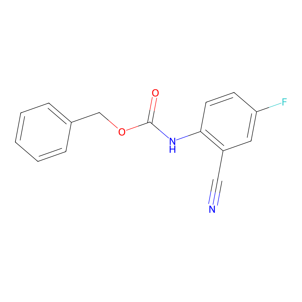 benzyl N-(2-cyano-4-fluorophenyl)carbamate molecular structure, CAS 1875920-15-2