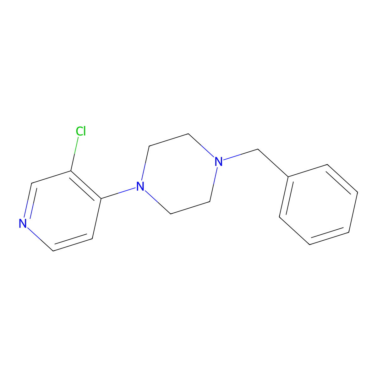 1-Benzyl-4-(3-chloropyridin-4-yl)piperazine molecular structure, CAS 1875941-08-4