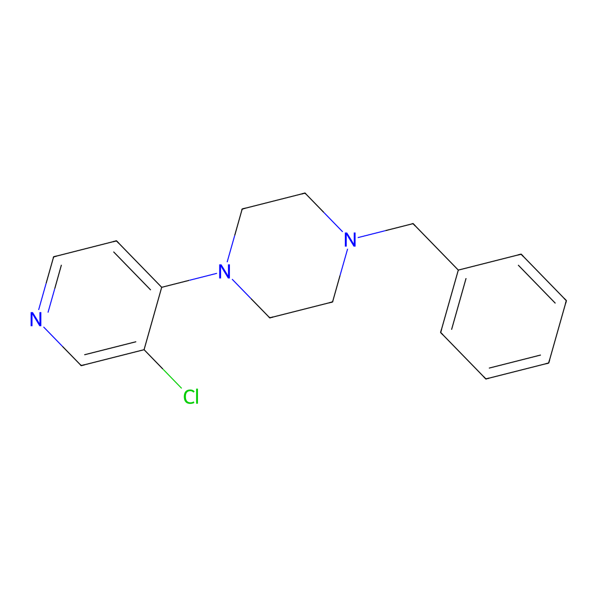 1-Benzyl-4-(3-chloropyridin-4-yl)piperazine molecular structure, CAS 1875941-08-4