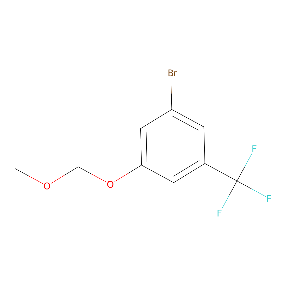 1-Bromo-3-(methoxymethoxy)-5-(trifluoromethyl)benzene molecular structure, CAS 1875952-33-2
